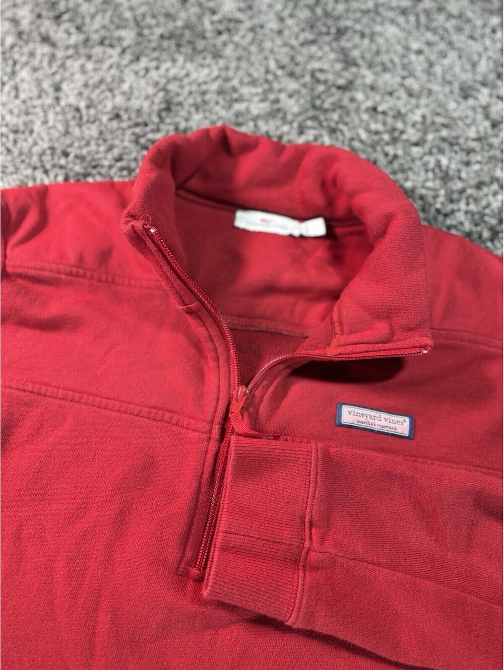 Vineyard Vines Women’s Red Quarter Zip Pullover Size Large